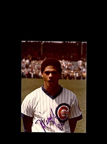 Miguel Dilone Aláírt Eredeti 1979 4x6 Snaphot Fotó Chicago Cubs A Wrigley