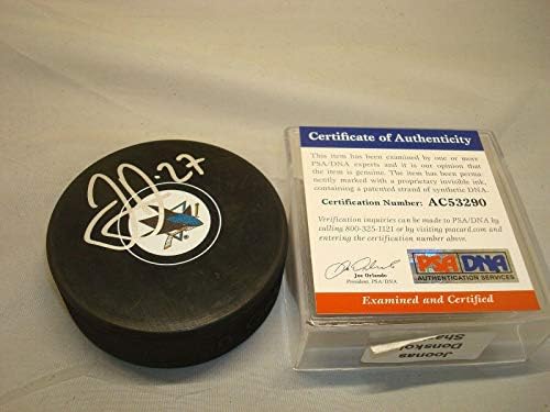 Joonas Donskoi Aláírt San Jose Sharks Hockey Korong Dedikált PSA/DNS-COA-1A - Dedikált NHL Korong