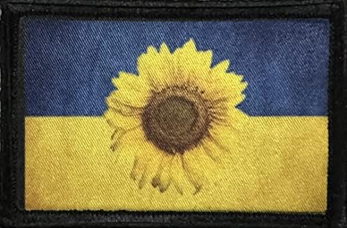 Az Ukrán Zászlót Napraforgó Ukrajna Morál Patch.2x3 tépőzáras Patch. Made in USA