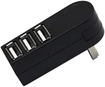 SOLUSTRE 3 USB Hub 3 Port Adatok Hub USB 2.0 Elosztó USB 2.0 Hub USB Forgatni Adagoló Fekete Adatokat Hub