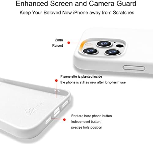 Spogie Tervezett iPhone 13 pro szilikontok,Ultra Vékony, Puha Karcolás Bizonyíték Anti-Ujjlenyomat Ütésálló Teljes Testet Védő tok iPhone