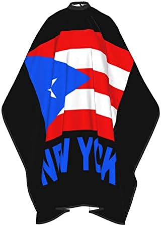 New York-i Puerto Rico Zászló Hajvágás Kötény hajvágó Szalon Cape 55 x 66 Hüvelyk, Vízálló, Állítható Snap Haj Köpeny Köpeny, Bájos