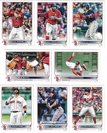 A Boston Red Sox / 2022 Topps Baseball Csapat Set (Series 1 and 2) (29) Kártyák. PLUSZ 2021 Topps Red Sox Baseball Csapat Set (Series