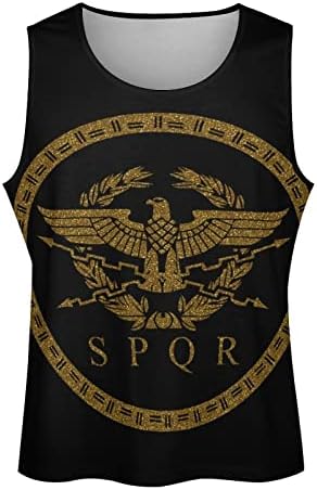 SPQR Római Birodalom Címere Férfi Tartály Tetején Nyári Edzés Pólók Fitness Póló, Ujjatlan