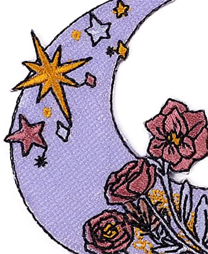 Luna Javítás Rose Csillag Hímzett Hold Applied Vasalót Varrni A szimbólum Kabát Farmer Nadrág Hátizsákok Ruhát Dekoráció