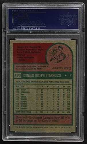 1975 Topps 493 Ne Stanhouse Texas Rangers (Baseball Kártya) PSA a PSA 8.00 Rangers