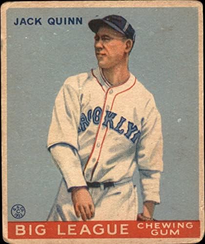 1933 Goudey 78 Jack Quinn Brooklyn Dodgers (Baseball Kártya) JÓ Dodgers