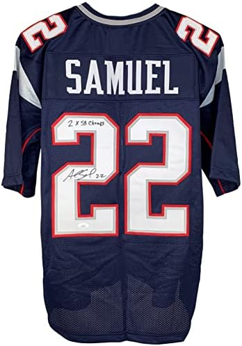 Asante Samuel Idősebb dedikált, aláírt írva jersey New England Patriots SZÖVETSÉG