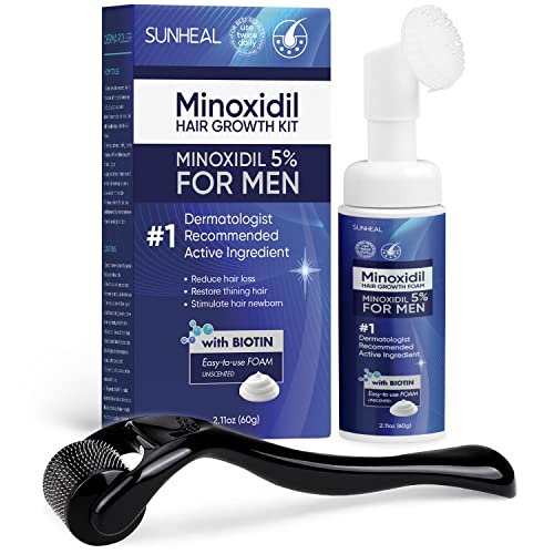 5% - os Minoxidil Hab Kit a Férfiak - Roller & 5% - Os Minoxidil Haj Regrowth Kezelés a Férfiak Minoxidil & Biotin Segít