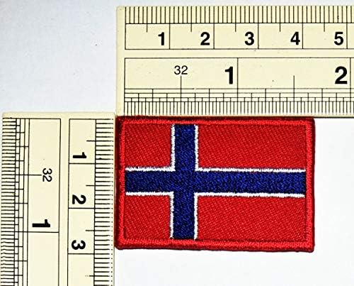 Umama Patch 3 Mini Flag 1.1X1.6 Katonai Taktikai Norvég Zászló Matrica Foltok Norvég Zászló DIY Applied Hímzett Varrni Vas