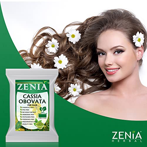Zenia - os Tisztaságú Semleges Henna Por (Cassia Obovata) | 200 gramm (7 oz) | Színtelen Henna Haj | Természetes Haj | a Selymes, Puha
