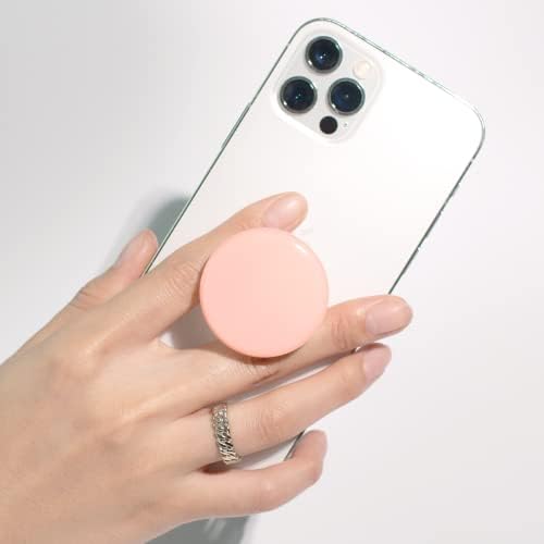 COMMONKUNST Aranyos egyszínű Kerek Összecsukható Bővíthető, Több Funkciós Mobiltelefon Grip & Kicktand (Rózsaszín)