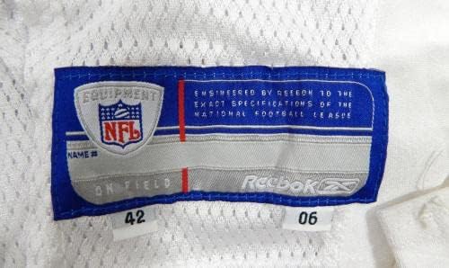 2006-ban a San Francisco 49ers Üres Játék Kiadott Fehér Jersey 42 DP33490 - Aláíratlan NFL Játék Használt Mezek