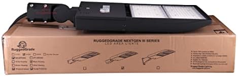 RuggedGrade 300 Watt LED NextGen III. Cipősdoboz Fény - 42,000 Lumen - 5000K Fényes Fehér - Slip Fit - a Fotocellás - Fekete Ház