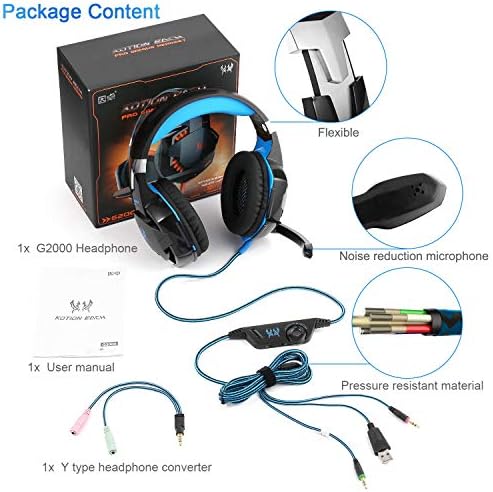 Gaming Headset Mikrofon PC,PS4,Xbox,Vége-Fejhallgató hangerőszabályzóval LED Laza Stílusú Sztereó,a zajcsökkentés a Laptop,Okostelefon,Számítógép