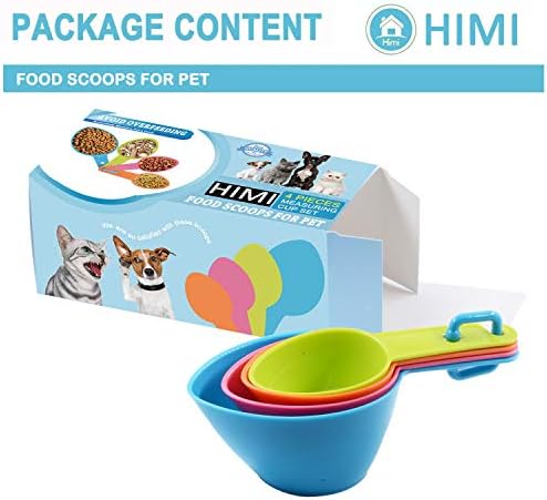 HINMAY állateledel Gombóc Műanyag Mérési Csésze Készlet Kutya Macska Madár Élelmiszer (Véletlenszerű Szín)