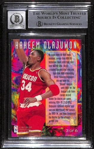 3 Hakeem Olajuwon - 1994 Fleer Szupersztárok Kosárlabda Kártyák (Csillag) Osztályozott lenne beégés Auto-10 - Aláíratlan