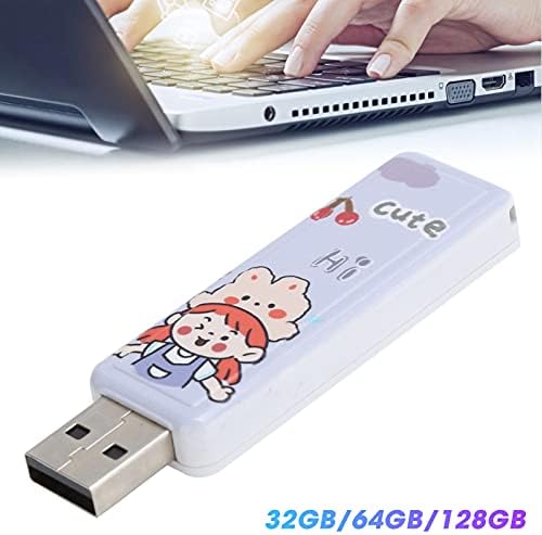 U-Lemez,USB pendrive-Push‑Pull USB2.0 Memória Autós pendrive Ajándék Számítógép Tartozékok Nyúl Lány Minta USB Interfész Ugrás