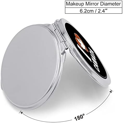 Imádom, Kanada, Kanada Nap Kompakt Tükör Kerek Smink Fém sminktükör Hordozható Összecsukható Kétoldalas 2X 1x