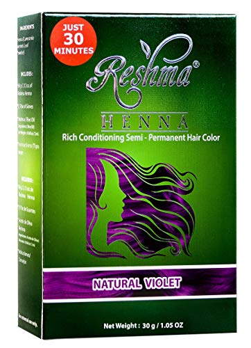 Rashmi Szépség 30 Perc Henna hajszín átitatva az Égnek, Gyógynövények (Violet, Csomag 1),1.05 Uncia (Csomag 1),hairstylingagent