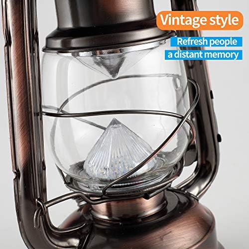 Az újratölthető Vintage Hurrikán Lámpás, Lógó Fém Lámpa Dimmer Kapcsoló, 15 Led Akkumulátoros Lámpa, Beltéri vagy Kültéri Használat,
