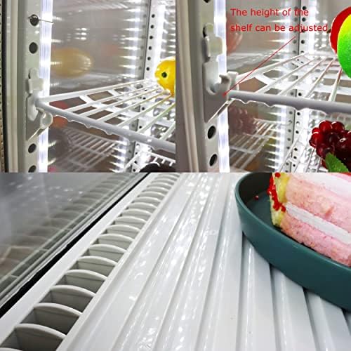 INTSUPERMAI Kereskedelmi Üveg Hűtött Sütemény vitrin Belső LED Világítás Ital Tortát Hűtőben Bemutató Automatikus Leolvasztás 110V
