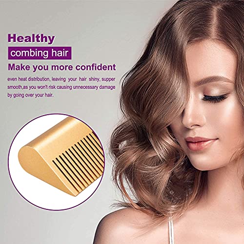 Aranyozott Forró Comb hajvasalót, Biztonsági Hordozható Fűtés Comb Anti-Forrázás Szakáll Hajegyenesítőt Nyomja meg a Comb