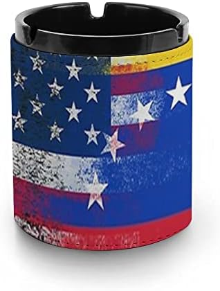 Amerikai-Venezuelai Zászló Bőr Hamutartó Divatos hamutartót a Szivar Itthon Irodai Dekoráció
