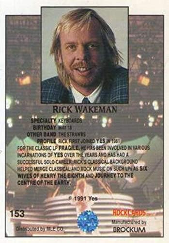 1991 Brockum Rock Kártyák NonSport 153 Rick Wakeman Hivatalos, Szabványos Méretű Kereskedelmi Kártya