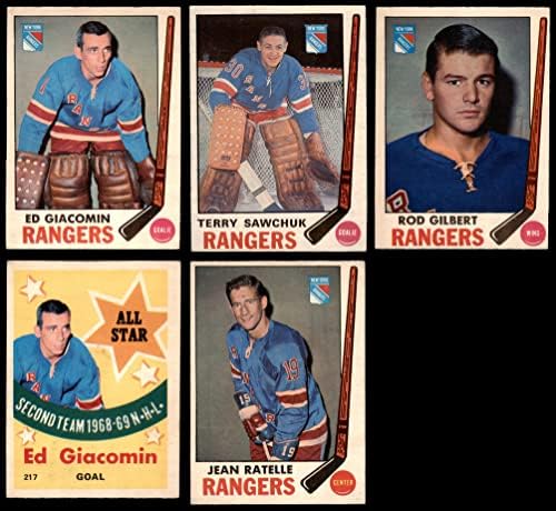 1969-70 O-Pisi-Csi New York Rangers Csapata Set New York Rangers - Hockey (Set) EX Rangers - Hoki
