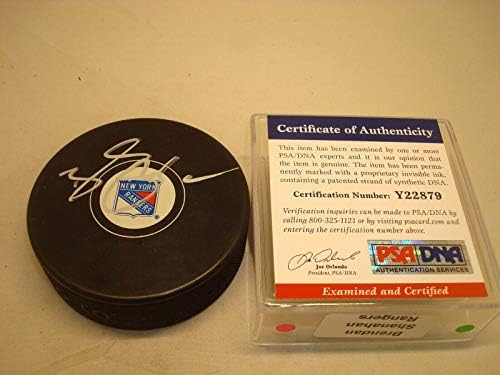 Brendan Shanahan Aláírt New York Rangers Jégkorong Dedikált PSA/DNS-COA-1A - Dedikált NHL Korong