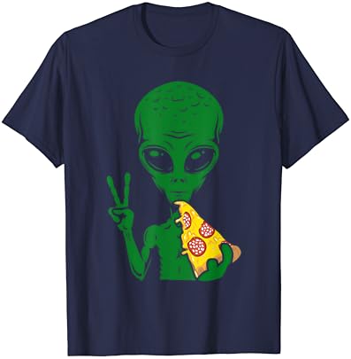 Vicces Idegen Fejét a Pizzát UFO Földönkívüli Póló