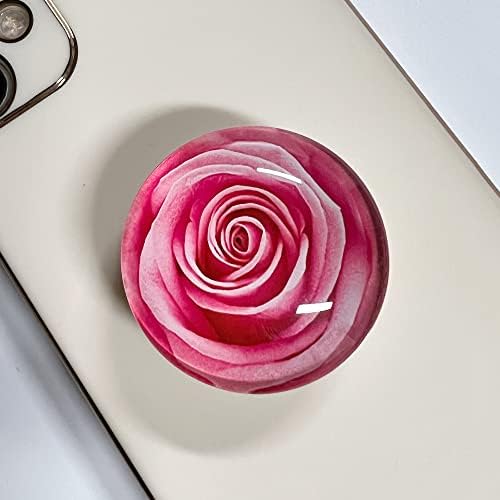 WUYULB Világos, Csillogó, Rózsaszín Rózsa Virág Design Expandible Összecsukható Mobiltelefon Markolat mobiltelefon tartó Állvány