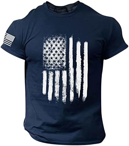 Amerikai Ingek, Férfi Rövid Ujjú július 4-Ing Sleeve Függetlenség Napja T-Shirt Vintage Grafikus Póló