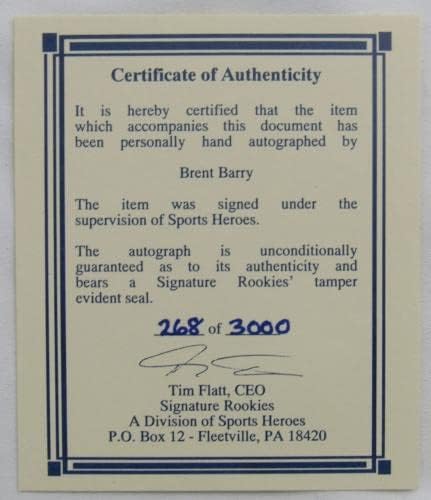 Brent Barry Aláírt Automatikus Aláírást 1995 Aláírás Újoncok 8x10-es Kosárlabda-Kártya w/ - Dedikált NBA-Fotók