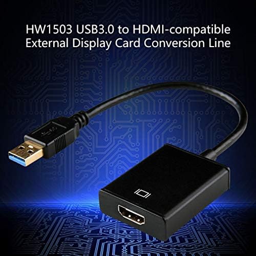 Csatlakozók Hd 1080P USB 3.0-Hdmi Átalakító, Adapter Kábel, USB-Hdmi Külső videokártya Multi Monitor Adapter Windows 7/8/10 - (KN, Szín: