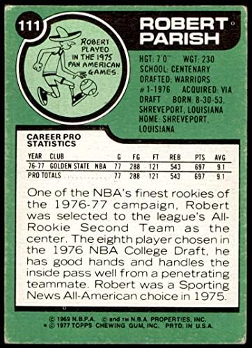 1977 Topps 111 Robert Parish-Golden State Warriors (Kosárlabda Kártya) VG Harcosok Centenáriumi College of Louisiana