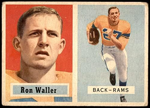 1957 Topps 82 Ron Waller Los Angeles Rams (Foci Kártya) Dean Kártyák 2 - JÓ Rams
