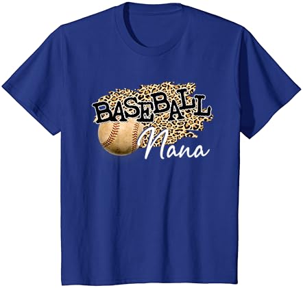 Baseball Nana Leopárd anyák Napja T-Shirt