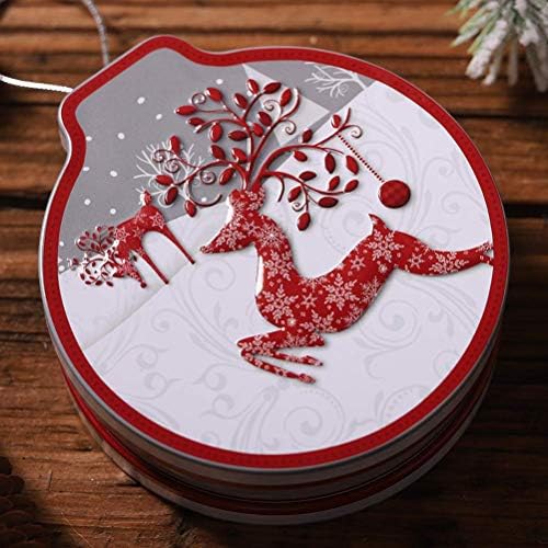 FRECI Karácsonyi Téma Üres dobozokat Candy Doboz Édességet, Sütit Ajándék Tároló Konténer Dekoratív Dobozban Xmas Party - Vörös