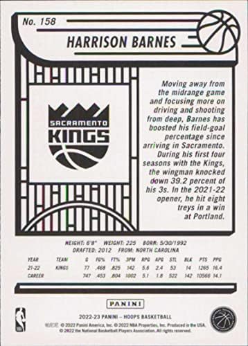 2022-23 Panini NBA Karika 158 Harrison Barnes NM-MT Sacramento Kings Kosárlabda Trading Card NBA