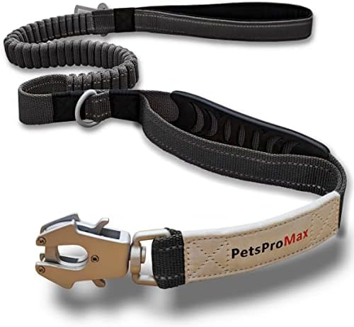 PetsProMax – Taktikai Kutya Póráz Autó biztonsági Öv Fém Klip, Pórázon a Kutyák. Katonai Standred Kutya Póráz a Bangee, 360 Forgatható