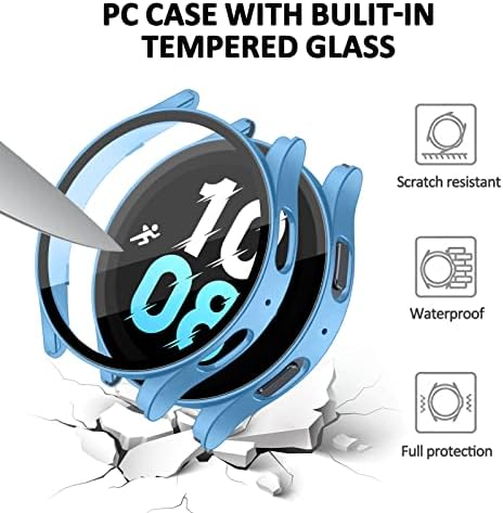 EIHAIHIS Kompatibilis a Samsung Galaxy Óra 5 Kemény PC védőtok 40mm, az Edzett Üveg kijelző Védő fólia, Vigyázz, Tartozékok, Samsung