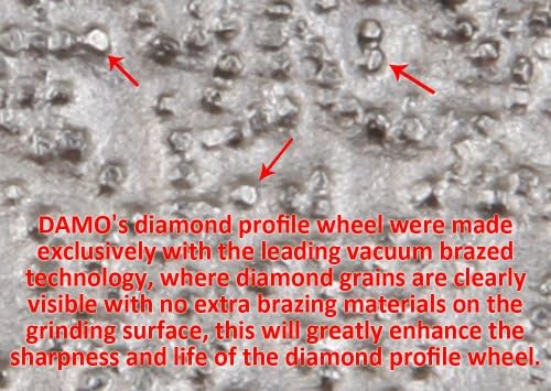 DAMO 6 hüvelyk Vákuum Forrasztott Gyémánt Profil Kerék Csempe Láttam, B 3/8 hüvelyk Demi Bullnose Fél Bullnose Gránit Beton, Márvány Munkalappal