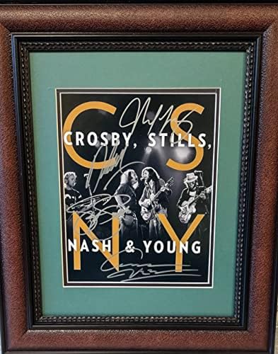 Crosby, Stills, Nash and Young dedikált fotó