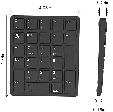 Astargo Sztratoszférában Vezetékes USB numerikus billentyűzet, Laptop - Slim USB Numerikus Billentyűzet 3.9 ft Kábel, Plug and Play 26