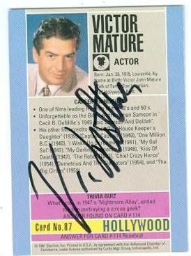 Victor Érett dedikált Kártyára (Samson and Delilah Színész) az 1991-es Hollywood Walk of Fame 87 VISSZA - Film Kereskedelmi