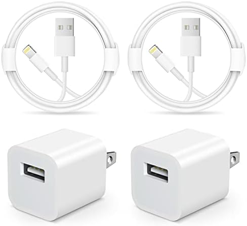 iPhone Töltő - [Apple Mpi Hitelesített] 2 Csomag USB Fali Töltő Blokk Adapter 6FT USB Töltő Kábel Kompatibilis az iPhone 14 13 12