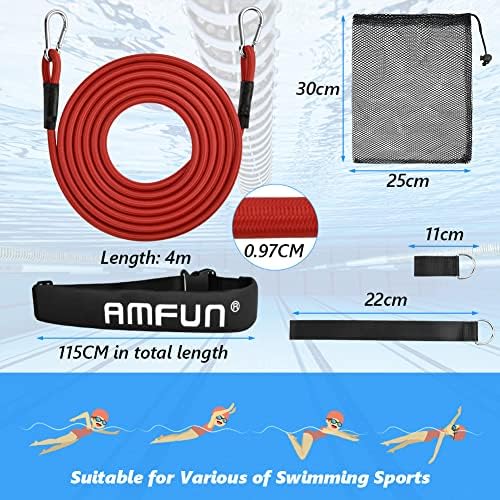 AMFUN Úszás Képzés Öv, Úszás Ellenállás Öv, Úszni Kiképző Póráz, 4M Úszni Ellenállás Zenekar