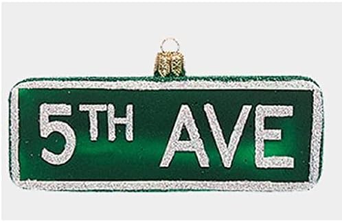 5th Avenue-n Ötödik New York-i Utcán Jele, Üveg, Karácsonyi Dísz, Dekoráció